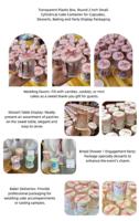 Boîte ronde en plastique, conteneur transparent cylindrique de 2 pouces avec couvercle pour les cadeaux de mariage et la présentation de pâtisseries