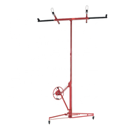 Lève-plaque de plâtre portable, élévateur de panneaux roulants, outils de construction - Charge maximale 68 kg - 4,8 m - 11 pi - Lève-plaque de plâtre couleur réutilisable