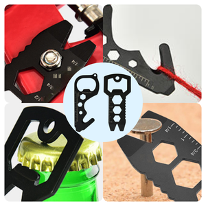 Bán Chạy Nhất Dụng Cụ Mở Chai Mini 8 Trong 1 Cắm Trại Ngoài Trời Tiện Dụng Dụng Cụ EDC Đa Chức Năng Bằng Thép Không Gỉ Thẻ - Product Image 6