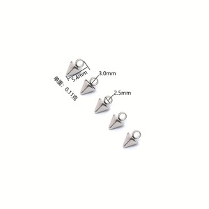 Stainless Steel Cone Pendant <b>3mm</b> 4mm 5mm 6mm 6.0x12mm 5.0x18.<b>3mm</b> 5.5x18.35mm For <b>Earring</b> Making Jewelry Findings - Product Image 2