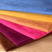 Tissu tricoté en daim épais à haute élasticité conception de vêtement lisse extensible au mètre