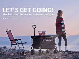 Carro plegable pequeño de playa de alta calidad, carro plegable para acampar, carro plegable para acampar con mesa - Product Image 2