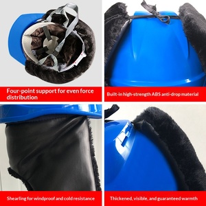 Casco di Sicurezza Isolato HBC OEM con Fodera in <span class=keywords><strong>Cotone</strong></span> Rimovibile Resistente alle Intemperie per Lavori all'Aperto Caschi di Sicurezza Invernali all'Ingrosso - Product Image 5