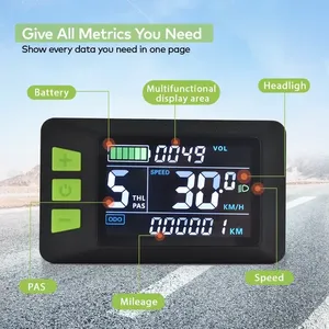 Ciclocomputador GPS para Patinete Eléctrico Fatbike, Accesorios para Patinete Eléctrico <span class=keywords><strong>Cycplus</strong></span>, Pantalla LCD, Velocímetro para Bicicleta - Product Image 5