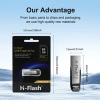 Flashdisk Logam Custom 2.0 3.0 USB Stick 16G 32GB Cle Usb Flash Disk 64 GB Pen Drive Mini USB Flash Drive