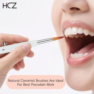 Nouvelle conception – Pinceaux dentaires en céramique à manche acrylique détachable pour laboratoire dentaire – Pinceaux longs pour vernis et composite – Pinceaux dentaires pour porcelaine - Product Image 3