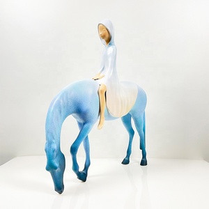 Il "sogno come un cavallo" dell'artista moderno Yu Ke: silenziosi ", decorazioni per la casa in resina per il tema dell'arte del salotto - Product Image 3