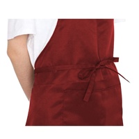 Tablier de cuisine personnalisé en polyester avec logo, tablier de chef avec poches