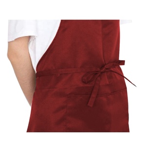 Polyester nấu ăn biểu tượng tùy chỉnh đầu bếp Nhà Bếp Làm việc BIB Tạp dề với túi - Product Image 3