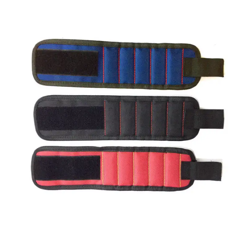 Portable Magnetic Tool Wrist Strap Fixed Tool Objects Custom Tool Wrist Strap 100% Nylon Material Magnetic Wrist Strap Bag