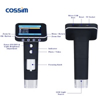 Microscope numérique portable miniature avec écran LCD HD de 2,4 pouces et source de lumière LED externe