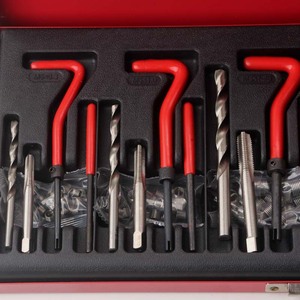Thread Repair Tool Kit 131 Piece M5 M12 For Automotive Spark Plug Threads Red Metal Box - Product Image 3