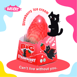Gelato Virale PoPI CAT all'Ingrosso, Gelato alla Frutta a Forma di Fragola 3D Esotico, Confezione da 2,65 OZ - Product Image 6