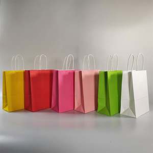 Sacs cadeaux en papier kraft 15*8*21cm en vrac, sacs cadeaux arc-en-ciel, petits sacs cadeaux avec poignées pour les anniversaires d'enfants, les baby showers, les travaux manuels - Product Image 4