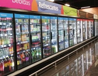 Réfrigérateur et Congélateur Commercial 2024 en Promotion pour Supermarché Chinois, Vitrine Réfrigérée avec Porte Vitrée
