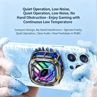 Refroidisseur de téléphone magnétique Memo X76 en ABS avec écran numérique, design effet glace et éclairage RGB pour le gaming mobile