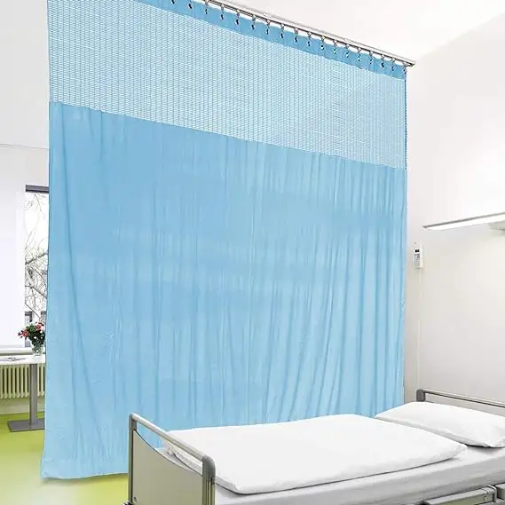Factory Custom Medical Privacy Flexible High Ceiling Lab Clinic Curved Room antibacterial fireproof Hospital ward curta