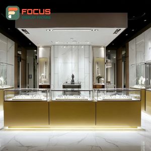 Comptoir de présentation de bijoux moderne, surface polie, pour centre commercial - Product Image 4