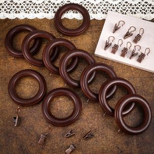 OEM mộc mạc tinh tế tay Crafted bằng gỗ Rèm nhẫn với Brass <span class=keywords><strong>Hooks</strong></span> - Product Image 3