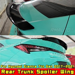 Aileron de coffre arrière, aileron de toit arrière compatible avec Hyundai Elantra 2017-2021 7ème génération, kit carrosserie, accessoires auto - Product Image 4