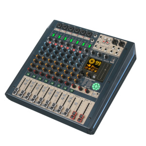 Console <span class=keywords><strong>de</strong></span> <span class=keywords><strong>mixage</strong></span> audio professionnelle portable 8 canaux Bluetooth avec alimentation fantôme 48V <span class=keywords><strong>pour</strong></span> diffusion en direct et podcasting - Product Image 2