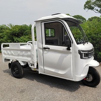 Tricycle électrique homologué EEC COC, moteur sans balais 72V, batterie au plomb-acide, carrosserie fermée, 2000W-3000W, charge utile 800kg, 40-50km/h