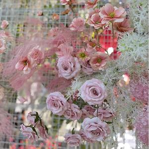 LUYI - Venta al por Mayor de Flores Artificiales de <span class=keywords><strong>la</strong></span> <span class=keywords><strong>Serie</strong></span> Rosa, Decoración para Bodas, Arreglos Florales, <span class=keywords><strong>Serie</strong></span> Azul Marino y Fucsia Empolvado - Product Image 5