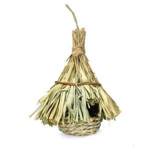 Wren Nest Fiber Bird Hideaway Sparrow House tessuto a mano piccole case per <span class=keywords><strong>uccelli</strong></span> appese colibrì Nesting Chickadee House per fringuello - Product Image 3