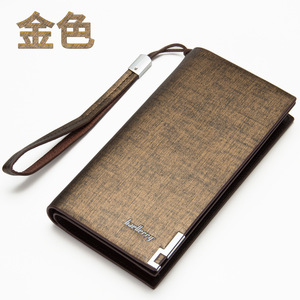 Baellerry <b>Men's</b> Long <b>Wallet</b> <b>Black</b> Leather Zipper Large Capacity Card Holder Anti Theft Business <b>Wallet</b> - Product Image 3