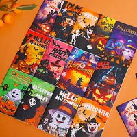 Halloween Mini-Notizbuch DIY Kürbis Weiches Lineal Alien Skelett Hexe Haftnotizen Mini-Notizbuch