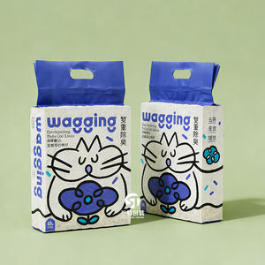 Bolsa Personalizada para Arena de Gatos, Material de Nailon Engrosado, Resistente a Pinchazos, Sellado al Vacío, Impresión por Grabado, Empaque PET para Supermercados - Product Image 1