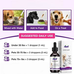 OEM/ODM ผลิตภัณฑ์เสริมอาหารสำหรับสัตว์เลี้ยงแบบหยดสำหรับสุนัข แบรนด์ส่วนตัว เมลาโทนินชนิดน้ำ ช่วยให้นอนหลับดีขึ้น ปรับปรุงคุณภาพการนอนหลับ - Product Image 6