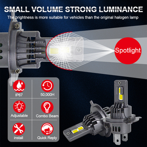 Ampoules de phare de voiture LED A51 Plug and Play <span class=keywords><strong>H7</strong></span> H11 9005 H4 60W pour <span class=keywords><strong>Ford</strong></span> <span class=keywords><strong>Focus</strong></span>, phare LED, feu antibrouillard, lampe de conduite 12V - Product Image 6