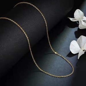 Yanyan vente en gros collier de chaîne à maillons en acier inoxydable plaqué or 18 carats bijoux collier de chaîne fine personnalisé pour les femmes - Product Image 5