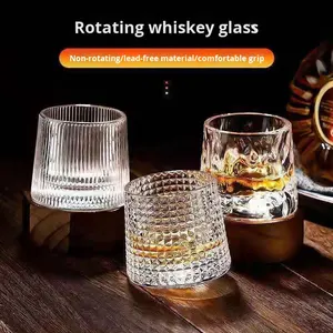 Verre à vin, bière, liqueur et whisky rotatif créatif avec motif martelé japonais et design minimaliste - Product Image 1