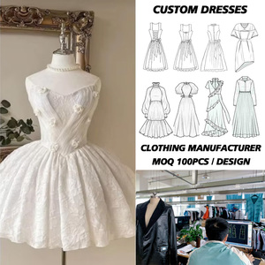 Abito Corto da Donna Personalizzato OEM/ODM di Alta Qualità, Stile Vintage con Spalla Scoperta, Nuovo Design Delicato e Sensuale - Product Image 1