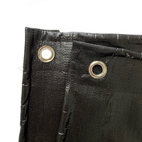 Lvju feuille de bâche en plastique de qualité Anti-UV Pe tissé polyéthylène 130 160 190 250 GSM noir bâche tissu imperméable