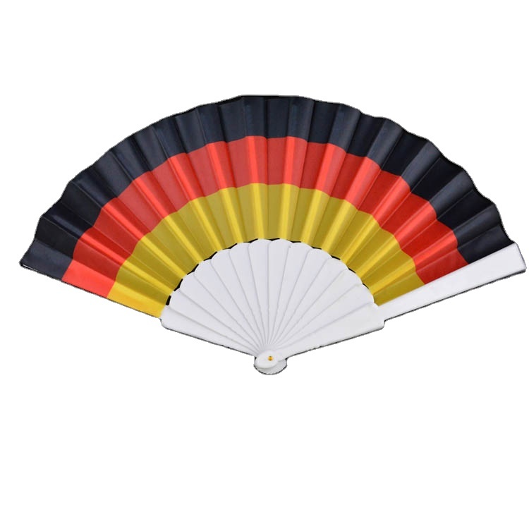 Wholesale High Quality Folding Plastic Rainbow Hand Fans With Plastic Ribs For Wedding Rave Festival Outdoor Party Dance Fan