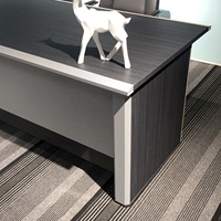 Table de bureau de luxe en forme de L Design moderne Président Executive Boss CEO Bureaux Combinaison Mobilier de bureau
