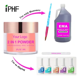 Custom Professional Salon Quality Acrylic Powders Nail Acrylic Powder Set 4 In 1 Pink Nail Supplies