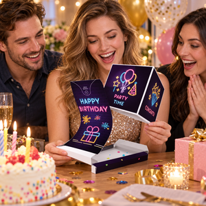 Boîte <span class=keywords><strong>cadeau</strong></span> pliable personnalisée pour anniversaire, impression UV, emballage <span class=keywords><strong>cadeau</strong></span> pour fête, cadeaux créatifs, OEM ODM - Product Image 6
