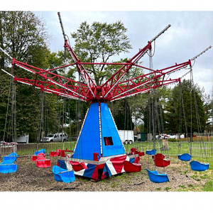 2025 nuevo diseño Parque de Atracciones paseos Flying Merry Go Round niños columpio Musical para niños y adultos - Product Image 1