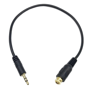 Câble adaptateur <span class=keywords><strong>audio</strong></span> plaqué or 3,5 mm mâle vers RCA femelle avec écrou de blocage, rallonge stéréo pour autoradio et home cinéma - Product Image 1