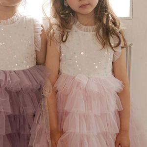 Pakaian Pesta Anak Musim Semi Gugur, Rok Tutu Kasual Warna Solid, Gaun Pesta Bayi Perempuan dengan Pita, Ramah Lingkungan - Product Image 3