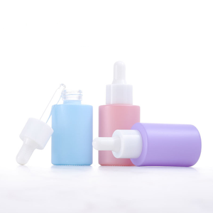 Flacons de 30ml 50ml de sérum rond à épaule plate en verre avec huile essentielle pour les sourcils avec compte-gouttes pour les soins de la peau - Product Image 3