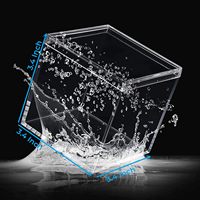 Kleine Acryl-Lucite-Box 3,4x3,4x3,4 Zoll Transparentes Display-Gestell Quadratischer Würfel mit Deckel Kunststoff-Schmuckbox Party-Dekoration Geburtstag Hochzeit