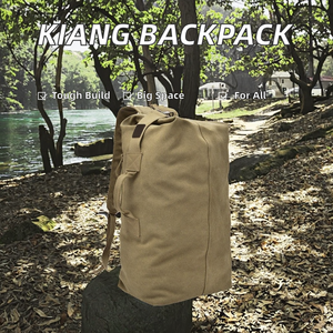 1 Stück <span class=keywords><strong>Kiang</strong></span> OEM Canvas Roll Top Vintage Rucksack Große Freizeit kapazität Anti-Diebstahl Sport Wander rucksack - Product Image 2