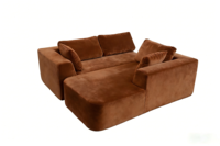 L-förmiges Relaxsofa-Set mit Zwei Bezügen Schaumstoffgefüllt Anpassbare Farben - Komfortables Wohnzimmer Apartment