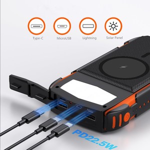 เทรนด์ปี <span class=keywords><strong>2023</strong></span> พาวเวอร์แบงค์แบบพกพา ชาร์จเร็ว 20W PD 18W QC 15W ไร้สาย ไมโครยูเอสบี พลังงานแสงอาทิตย์ แม่เหล็ก กันน้ำ ความจุ 30000 มิลลิแอมป์ สำหรับแคมป์ปิ้ง - Product Image 4