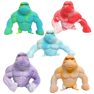 Jouets à presser Jincan Fun de haute qualité en TPR remplis de sable, gorille multicolore, élastique, anti-stress, pour jeu humide, en caoutchouc durable - Product Image 1